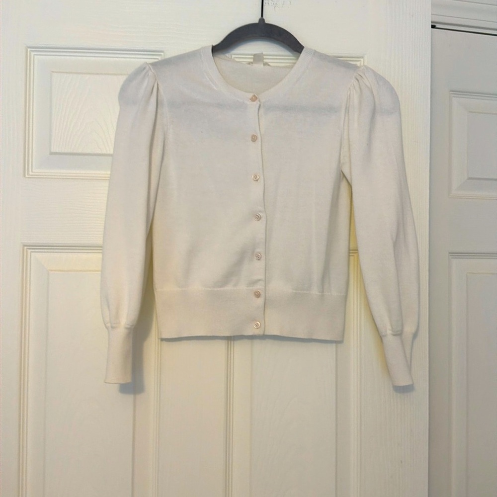 Crewcuts cream cardigan size large (10-11)